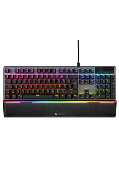 Rampage Carbon Mekanik RGB Q Bilek Destekli Red Switch Gaming Oyuncu Klavye