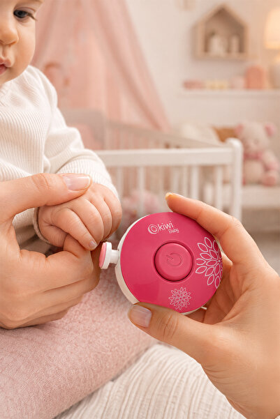 Kiwi Kiwibaby Bebek Çocuk 6 Başlıklı Pilli Tırnak Kesme Türpü, Törpüleme Makinesi Kbaby 40