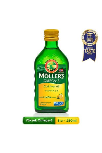 Möller's Mollers Omega-3 Limonlu Balık Yağı Şurubu Takviye Edici Gıda 250 ml