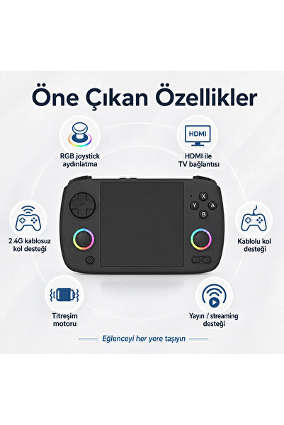 ANBERNIC RG CubeXX El Oyun Konsolu 3.95 inc IPS Ekran, Retro Mini Oyun Konsolu