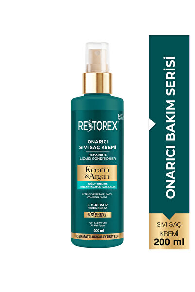 Restorex Keratin & Argan Onarıcı Sıvı Saç Bakım Kremi 200 Ml