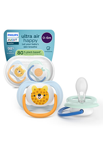 Philips Avent Ultra Air Emzik 0-6 Ay, Erkek, Ortodontik, Yumuşak Silikon Uçlu...