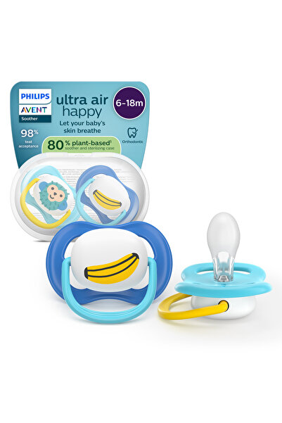 Philips Avent Ultra Air Emzik 6-18 Ay, Erkek, Ortodontik, Yumuşak Silikon Uçl...