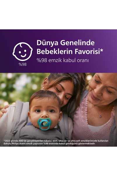 Philips Avent Ultra Air Emzik, Ortodontik, 6-18 Ay, Erkek, SCF087/11