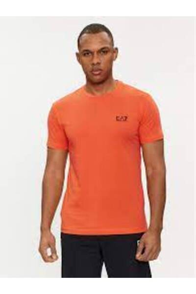 EA7 Tricou barbati, EA7, Bumbac, Portocaliu, XL INTL