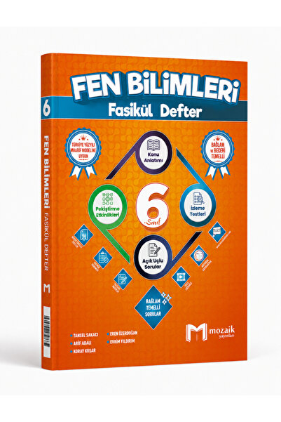 Mozaik Yayınları Mozaik Yayınları 6. Sınıf Fen Bilimleri Fasikül Defter Kitap