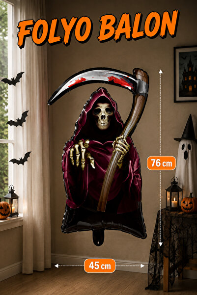Huzur Party Store 45X76 cm Fluffy Foil Balloon - Compatible with Halloween Pa...