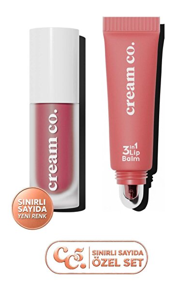Cream Co. Cupcake Lip Balm & Toasted Rose Glow Tint İkili Birthday Duo Özel S...