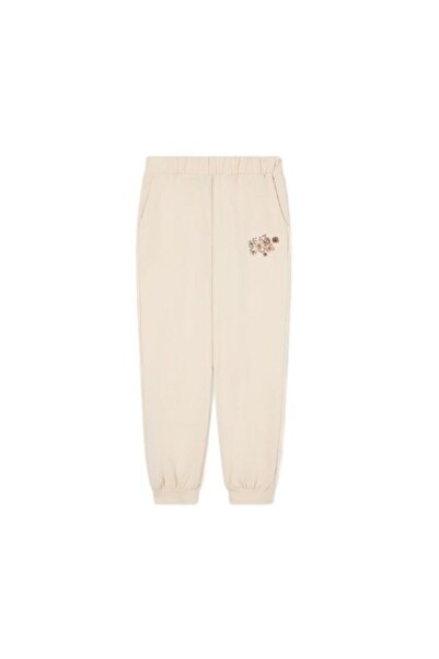 EA7 Pantaloni sport pentru fete, bej, 176 cm, pentru drumetie