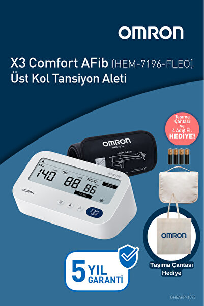 Omron X3 Comfort AFib Üst Koldan Ölçer Dijital Tansiyon Aleti-Çanta Hediyeli