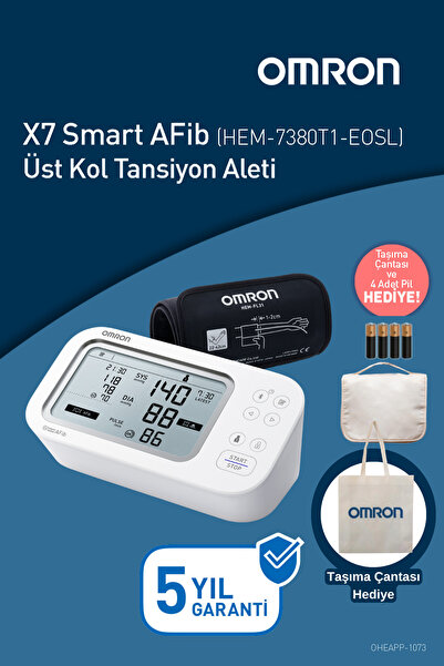 Omron X7 Smart AFib Üst Koldan Ölçer Dijital Tansiyon Aleti-Çanta Hediyeli