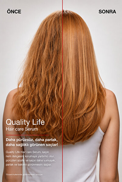 Quality Life Yanmış Yıpranmış Saçlar İçin Saç Bakım Yağı Serumu Argan Keratin Saç Bakımı Hair Care Oil Yağları