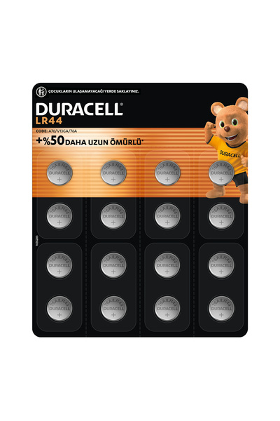 Duracell Özel LR44 Alkalin Düğme Pil 1,5V (76A / A76 / V13GA), 16'lı Paket