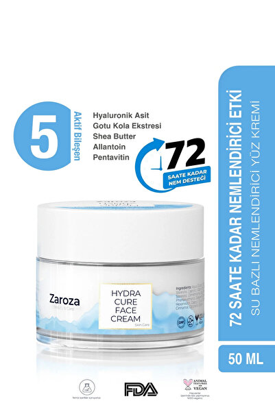 ZAROZA Ultra Intensive Moisturizing Face Cream - Effect up to 72 Hours, Water...