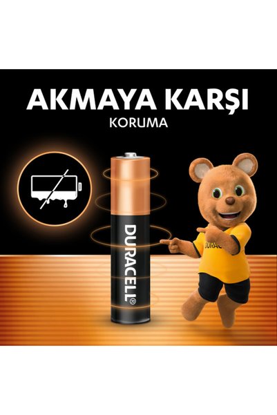Duracell AAA İnce Kalem Pil Alkalin 10 lu Paket Basic LR03 / MN2400 Kalem Pil