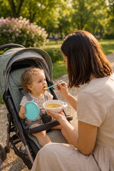 Wee Baby Food Plate with Lid