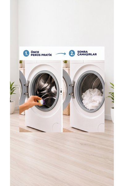 Peros Pratik Matik Çamaşır Deterjanı Kapsülü - Tableti 52 Adet Beyazlar (2PK*26)