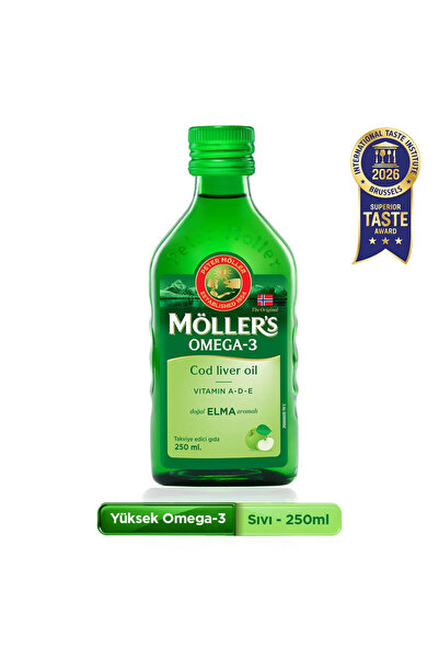 Möller's Mollers Omega 3 Doğal Elma Aromalı Balık Yağı 250 ml