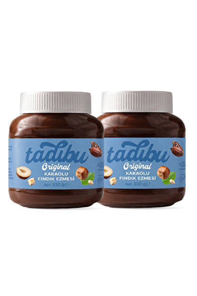 Abdurrahman Tatlıcı TADIBU Kakaolu Fındık Ezmesi 330g x 2 Adet–%35 Yoğun Fınd...