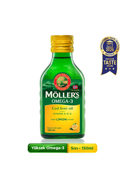 Möller's Möllers Omega-3 Cod Liver Oil Limon Aromalı 150 ml