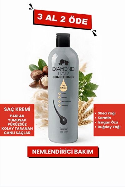 DIAMOND HAIR Saç Bakım Kremi - Nemlendirici, Yumuşatıcı, Parlaklık Verici - P...