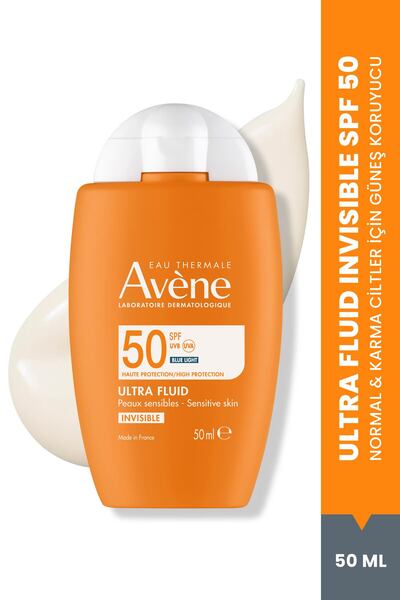 Avene Ultra Fluid Invisible Normal/Karma Ciltler İçin Ultra Akışkan SPF 50 Gü...