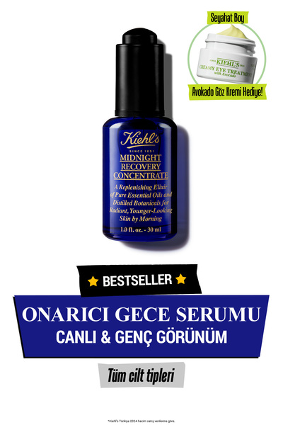 Kiehl's Midnight Recovery Cildi Onaran ve Aydınlık Görünüm veren Gece Serumu ...
