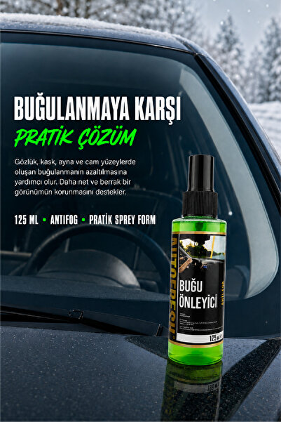 AutoFresh Buğu Önleyici 125 ml Araç İçi Cam Buğulanma Önleyici Oto Cam Bakım Ürünü