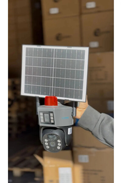 O-KAM OKAM 7015 4G 6mp Dual Lens Güneş Panelli Solar Sirenli Güvenlik Kamerası