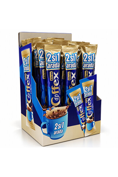 Elvan Coffex 2 si 1 Arada Hazır Kahve 20 Adet 12 Gr. (1 Kutu)
