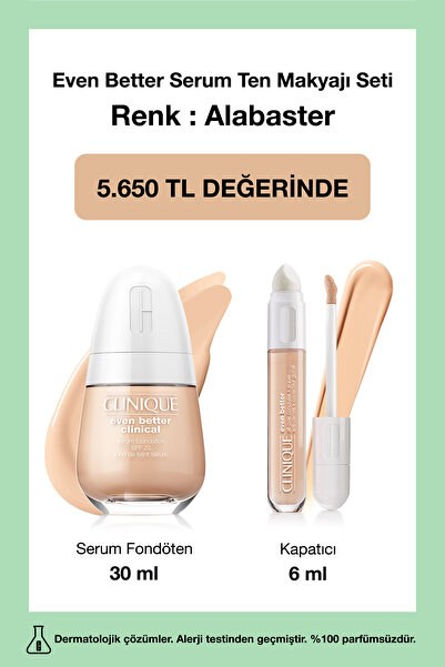 Clinique Even Better Serum Ten Makyajı Seti, Renk : Alabaster | Fondöten 30ml...