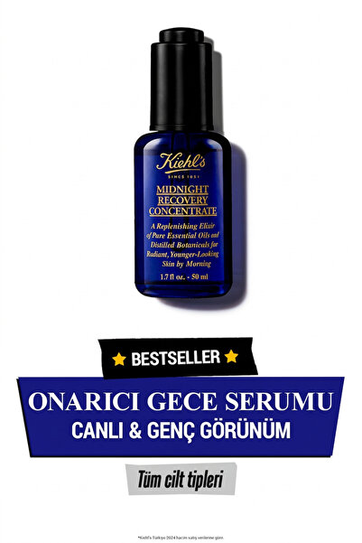 Kiehl's Midnight Recovery Cildi Onaran ve Aydınlık Görünüm veren Gece Serumu ...