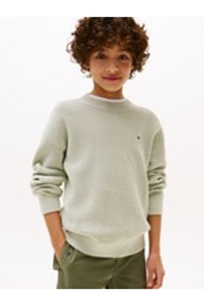 Tommy Hilfiger PULLOVER MIT BAUMWOLLTEXTUR
