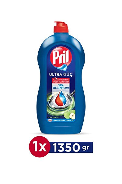 Pril Ultra Güç Sıvı Bulaşık Deterjanı Amasya Elması 1306 ml Hijyen Soğuk Suda...