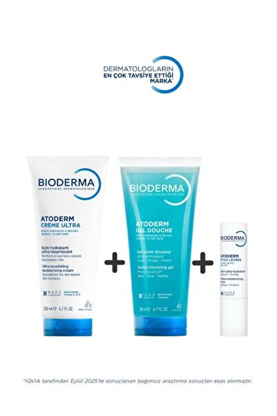 Bioderma Kuru Cilter İçin Nemlendirici Bakım Kiti 3 Lü