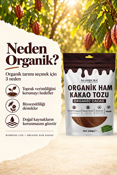 Mahbuba Organik Ham Kakao Tozu 140gr