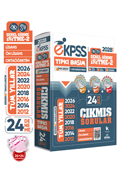 İnformal Yayınları 2028 EKPSS Lisans-Önlisans-Ortaöğretim Genel Görme İşitme-...