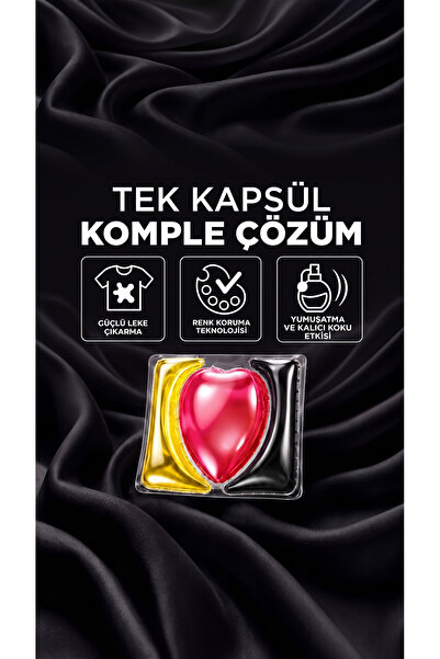 Peros Pratik Matik Çamaşır Deterjanı Kapsülü - Tableti 52 Adet Siyahlar (2PK*26)
