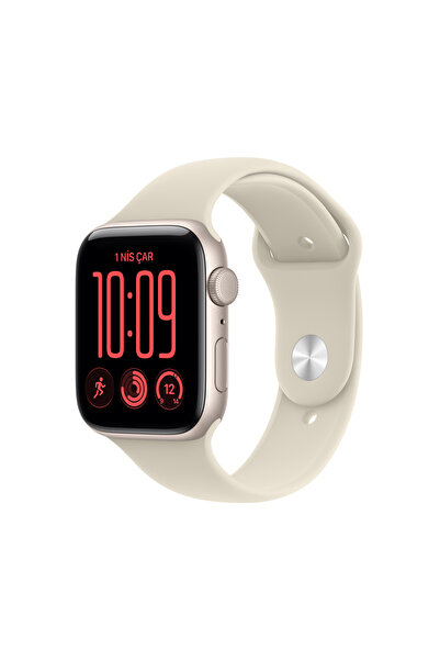 Apple Watch SE 3 GPS 44mm Yıldız Işığı Alüminyum Kasa ve Kum Beji Spor Kordon...