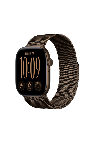 Apple Watch Series 12 GPS + Cellular 42mm Koyu Bronz Alüminyum Kasa ve Koyu B...