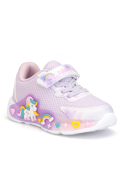 DARK SEER Kids DS RP38 Pudra Mor Çocuk Sneaker Günlük Spor Cırtlı Ayakkabı