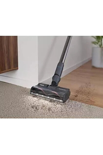 Philips 8000 Serisi Aqua Başlıklı Şarjlı Dikey Süpürge Islak Kuru Temizlik LED Aydınlatma Uzun Kullanım Süreli Kablosuz Halı Parke Koltuk ve Merdiven Temizliği Siyah XC8057