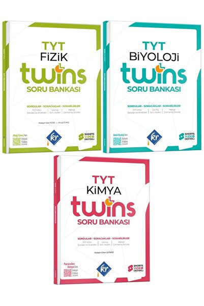 KR Akademi Yayınları TYT Twins Fizik Kimya Biyoloji FKB Soru Bankası Seti