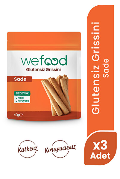 Wefood Glutensiz Grissini Sade 40 g 3'lü