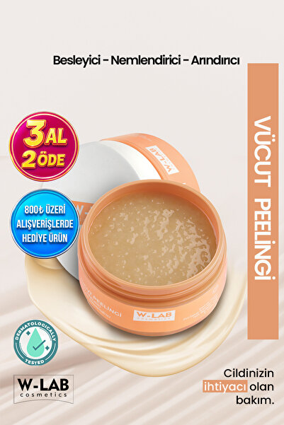 W-Lab Cosmetics Vücut Peeling Scrub 250 Ml Besleyici Nemlendirici Arındırıcı