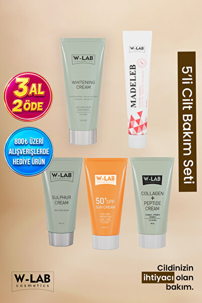 W-Lab Cosmetics Cilt Bakım Seti  5 li Süper Set
