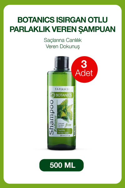 Farmasi Botanics Nettle Shine Shampoo - 500ml 3 Pieces