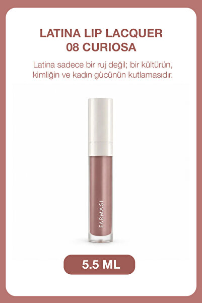 Farmasi Latina Besleyici & Kalıcı Parlak Likit Ruj | 08 Curiosa