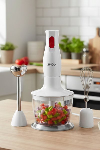 Sinbo SHB 3182 Kablolu El Blender Seti 350W Güç 600 Ml Kapasite