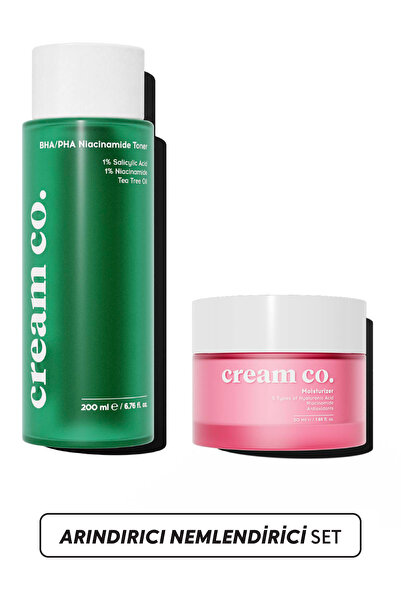 Cream Co. Arındırıcı Aydınlatıcı Akne Karşıtı Matlaştırıcı Nemlendirici İkili